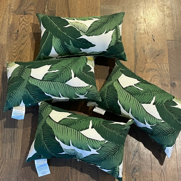 Tropical Palm Leaf Pillows - Picture 1 of 3